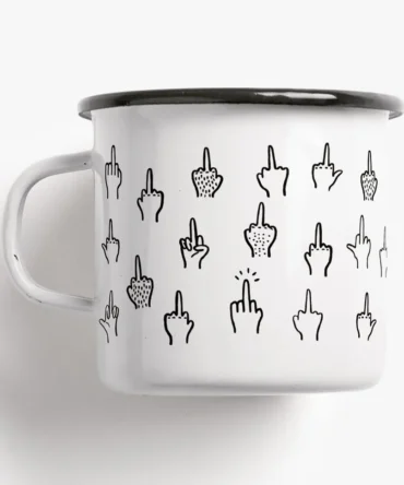 Μεταλλική Κούπα 300ml Middle Finger